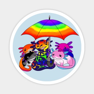 All Under the Umbrella Axolotl Magnet